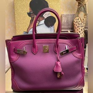 Hermes Ghillies Birkin 35 purple Bag